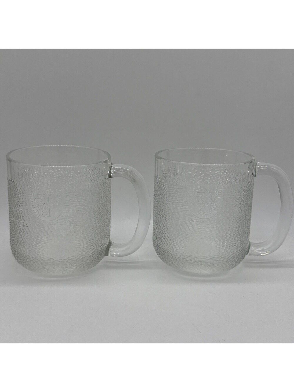 Pair Vintage Iittala Krouvi 50cl Beer Mugs Oiva Toikka Finland Glass Set 2